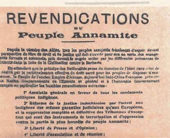 Yêu sách của nhân dân An Nam - Sự thức tỉnh về quyền dân tộc cơ bản của nhân dân Việt Nam và hiện thực lịch sử