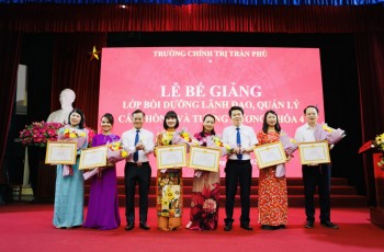 Bế giảng Lớp Bồi dưỡng lãnh đạo, quản lý cấp phòng và tương đương Khóa 4