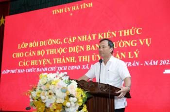 Bí thư Tỉnh ủy nói chuyện với Lớp Bồi dưỡng cập nhật kiến thức chức danh chủ tịch UBND xã, phường, thị trấn năm 2023